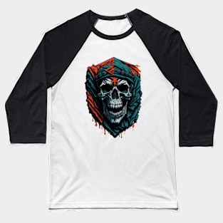 Arabic Skull Face Baseball T-Shirt